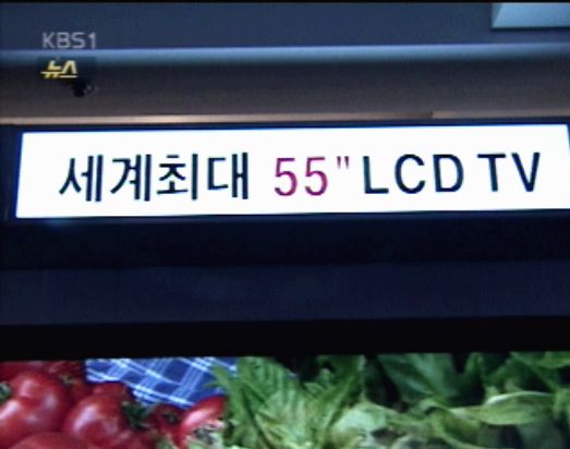 LG전자, 55인치 LCD TV 세계 첫 출시 