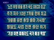 [주요단신]“노인 부양 비율 증가 속도 OECD 최고” 外 4건 