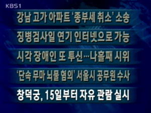 [주요단신] 강남 고가 아파트 ‘종부세 취소’ 소송 外 4건 