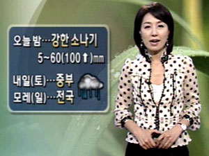 오늘밤 천둥·번개 동반한 국지적 강한비 