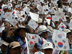 보수단체 5만 명 ‘전작권’ 논의중단 촉구 