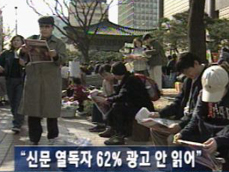 “신문 열독자 62%, 광고 안 읽어” 