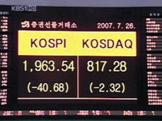 증시, 하루 만에 급락…2000 시대 ‘1일 천하’ 