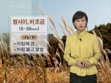 밤 사이 비 조금…내일 쌀쌀한 날씨 