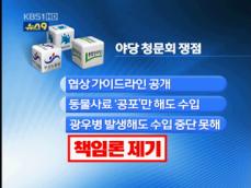 쇠고기 청문회 다음달 개최…쟁점은? 