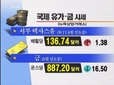 국제유가 배럴당 136.74달러 外 