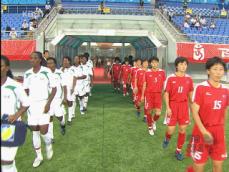 북한 여자 축구 첫 경기 승리 