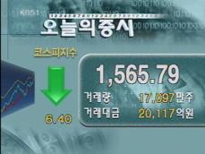 코스피 1,565.79 코스닥 517.44 