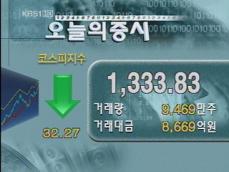 이 시각 코스피 1333.83 · 코스닥 392.19 