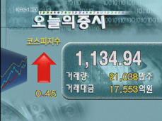 코스피 1,134.94 코스닥 329.68 