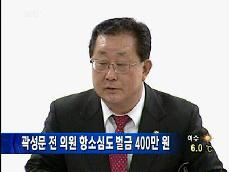 곽성문 전 의원 항소심도 벌금 400만 원 