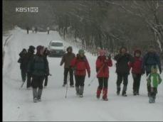 한라산 대설주의보…관광객들 설국에 ‘푹’ 