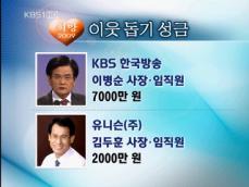 희망 2009 이웃 돕기 성금 