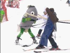 [영상] 이색 엽기 스키 대회 