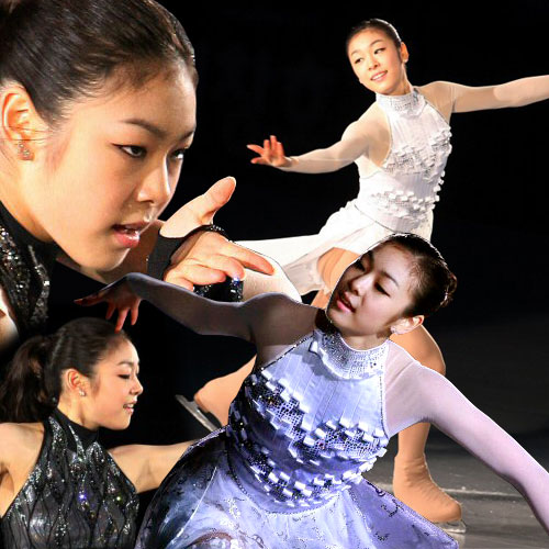 24일 오후 고양시 킨텍스에서 열린 '페스타 온 아이스 2009'에서 피겨퀸 김연아가 패트릭 챈 등 참가선수들과 환상적인 공연을 하고 있다. 순백의 드레스를 입은 '피겨 천사'에서 검은색 홀터넥 티셔츠로 관능미를 강조한 '피겨 요정'까지 김연아(19.고려대)의 화려한 변신이 7천여 피겨팬의 호흡을 숨가쁘게 만들었다. 