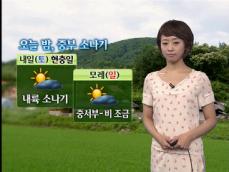 중부 밤에 소나기…내일도 곳곳 소나기 