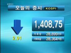 코스피 1,408.75 코스닥 495.16 