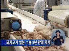돼지고기 일본 수출 9년 만에 재개 