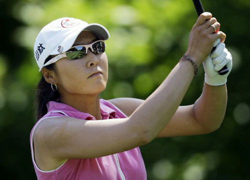 13일(한국시간) 미국 펜실베이니아주 베슬리헴의 사우컨밸리 골프장 올드코스(파71.6천740야드)에서 열린 US여자오픈골프대회에서 캔디 쿵(타이완)이 9번홀에서 티오프하고 있다. 