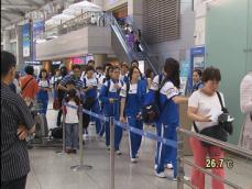 수영대표팀, 로마로 출국 