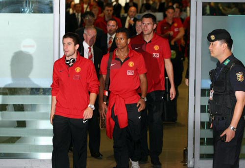 22일 오후 인천국제공항을 통해 잉글랜드 프리미어리그 맨체스터 유나이티드 선수들이 입국하고 있다. 
