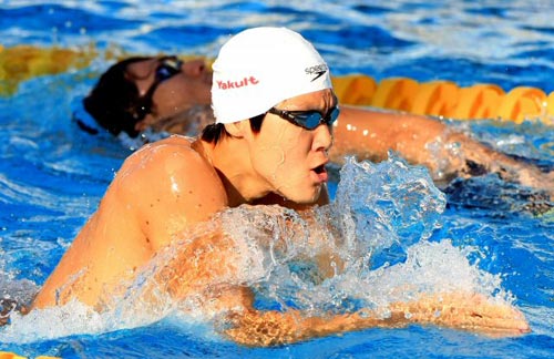 25일 오전(현지시각) 이탈리아 로마 포로 이탈리코 수영장에서 박태환이 국제수영연맹(FINA) 2009 세계수영선수권에 대비한 최종 훈련을 하고 있다. 