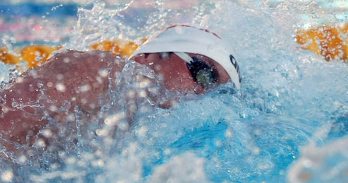 독일의 파울 비더만이 29일(한국시각)  이탈리아 로마 포로 이탈리코 수영장에서 열린 2009세계수영선수권대회 남자 자유형 200m 결승 경기에서 역영하고 있다. 