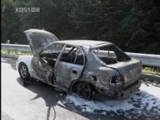 갓길에 세워둔 승용차에 불…일가족 3명 사망 