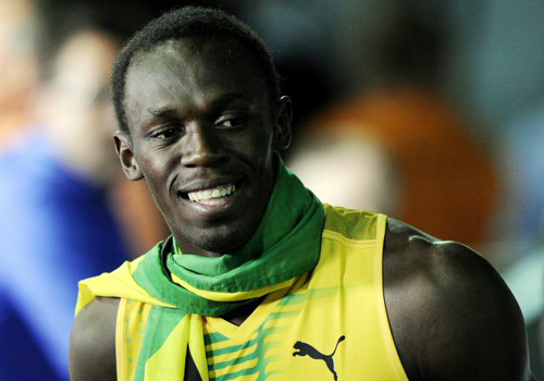 22일(현지시간) 독일 베를린에서 열린 2009 세계육상선수권대회 남자 400m 계주에서 우승한 자메이카의 우사인 볼트가 미소를 짓고 있다. 