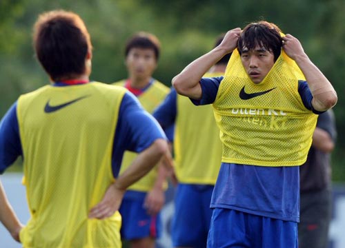 3일 오후 경기 파주 축구 대표팀 트레이닝센터(NFC)에서 축구 대표팀 박주영이 훈련을 하고 있다. 