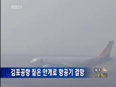 김포공항에 짙은 안개로 항공기 결항 