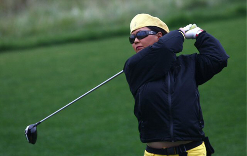 31일 인천 영종도의 스카이72 골프클럽 오션코스(파72-6,364야드)에서 개막된 미국여자프로골프(LPGA) 투어 하나은행-코오롱 챔피언십 2라운드에서 크리스티나 김이 티샷을 하고 있다. 