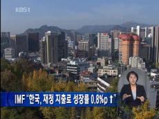 IMF “한국, 재정 지출로 성장률 0.8%↑” 